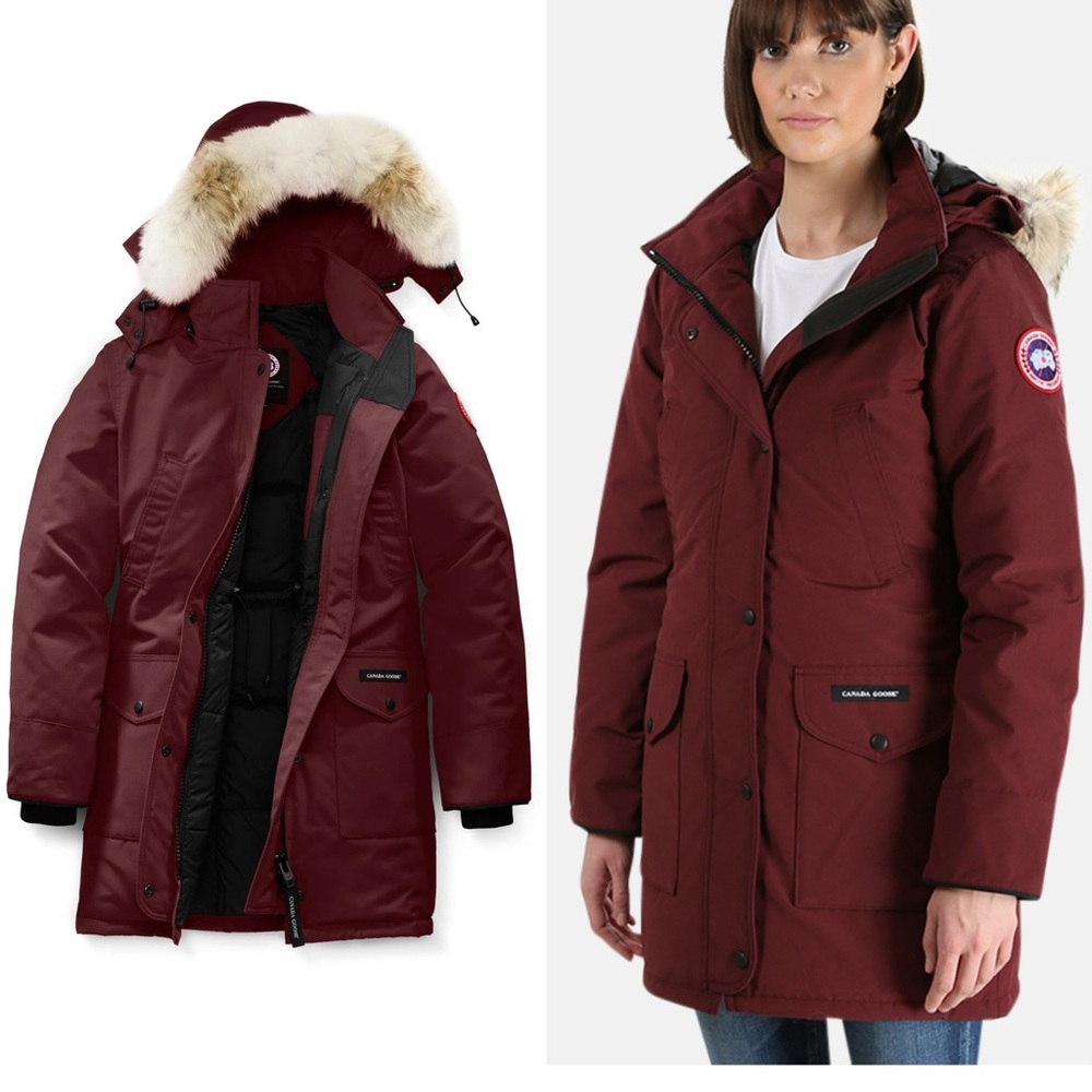 Canada Goose trillium parka heritage in elderberry with FUR trim